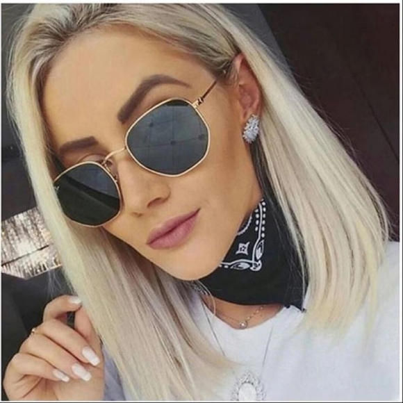 Ray Ban Hexagonal Green G15 Lenses RB3548N Gold Frame - Picture 11 of 14